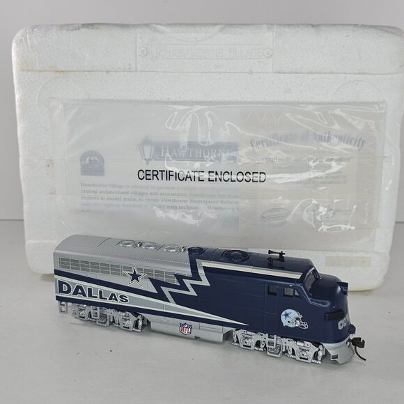 Dallas Cowboys Hawthorne Village Electric Train Locomotive With COA - Picture 8 of 8